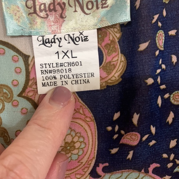 Sheer kimono-1XL, beautiful paisley print with fringe - Picture 3 of 4